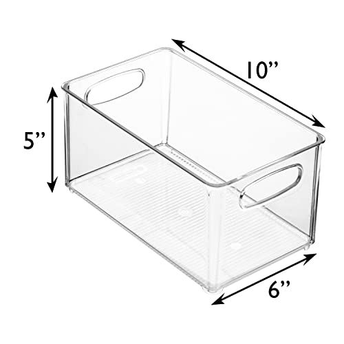 10" x 6" x 5" Clear Plastic Storage Bins