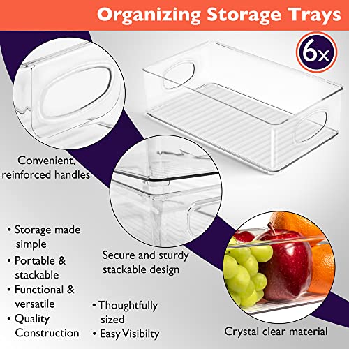 10" x 6" x 3" Clear Plastic Storage Bins