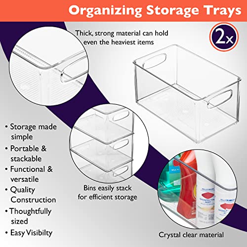 10" x 6" x 5" Clear Plastic Storage Bins
