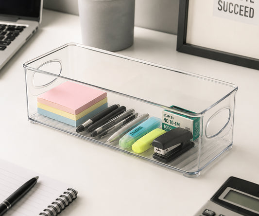 10" x 4" x 3" Clear Plastic Storage Bins