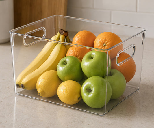 11" x 8" x 6" Clear Plastic Storage Bins