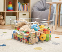 11" x 8" x 6" Clear Plastic Storage Bins