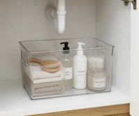 11" x 8" x 6" Clear Plastic Storage Bins