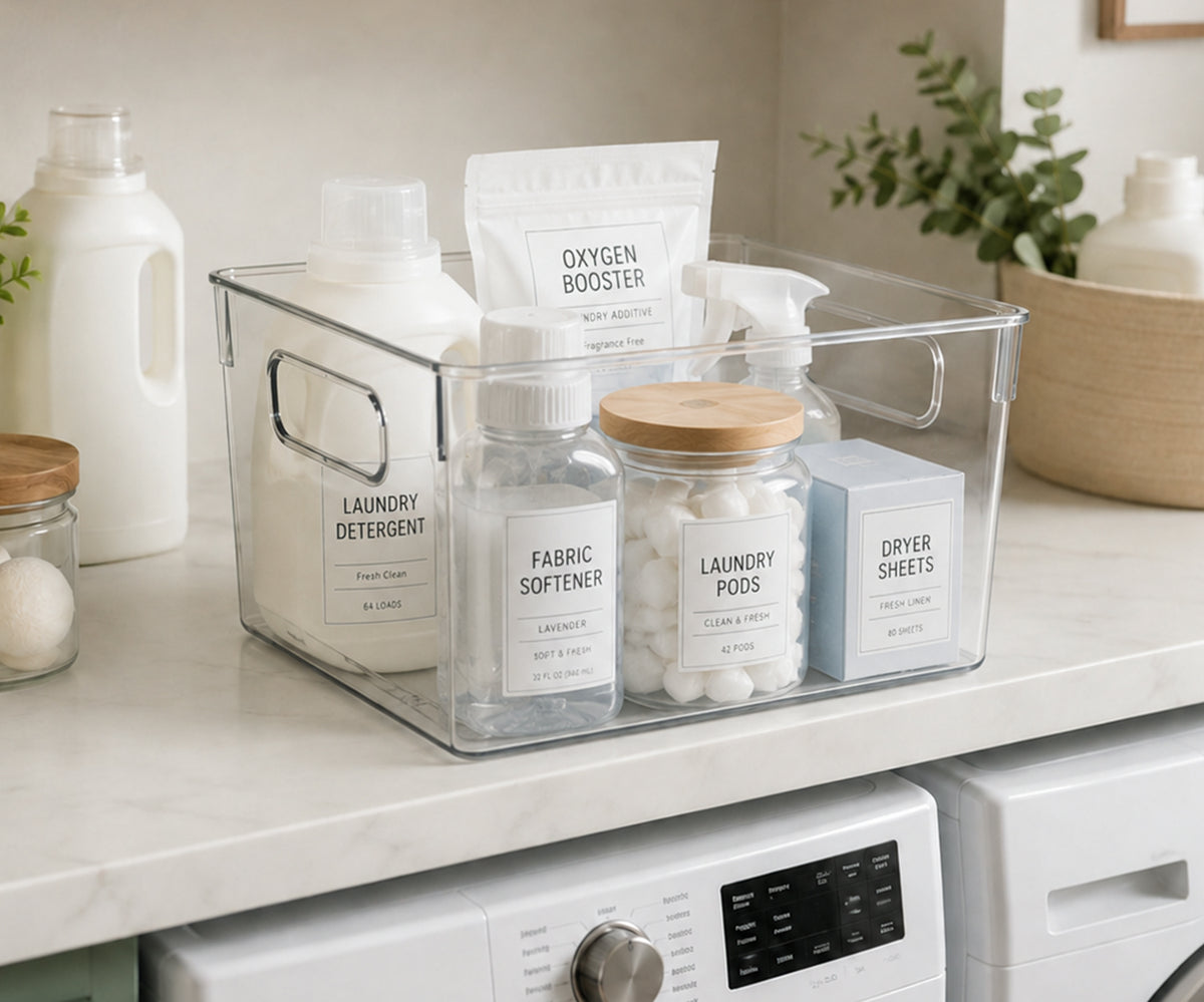 11" x 8" x 6" Clear Plastic Storage Bins