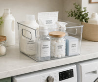11" x 8" x 6" Clear Plastic Storage Bins