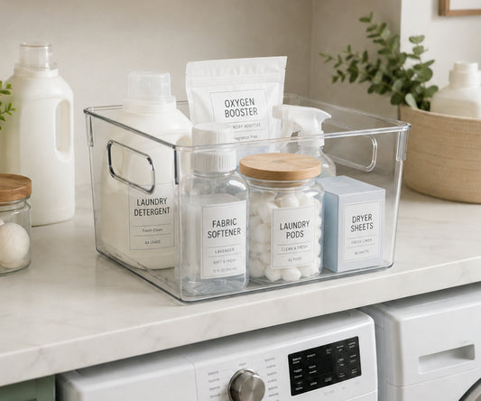 11" x 8" x 6" Clear Plastic Storage Bins