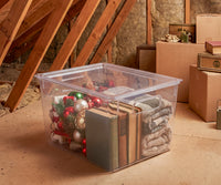 12.5" x 9.5" x 7" Clear Plastic Storage Bins with Lids