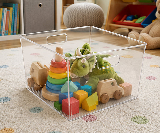 12" x 11" x 8" Clear Plastic Storage Bins