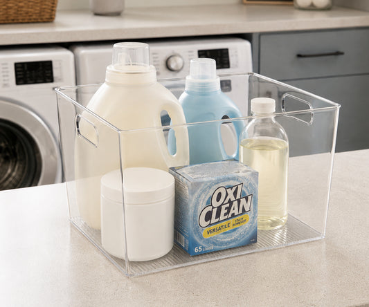 12" x 11" x 8" Clear Plastic Storage Bins