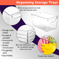 10" x 6" x 5" Clear Plastic Storage Bins