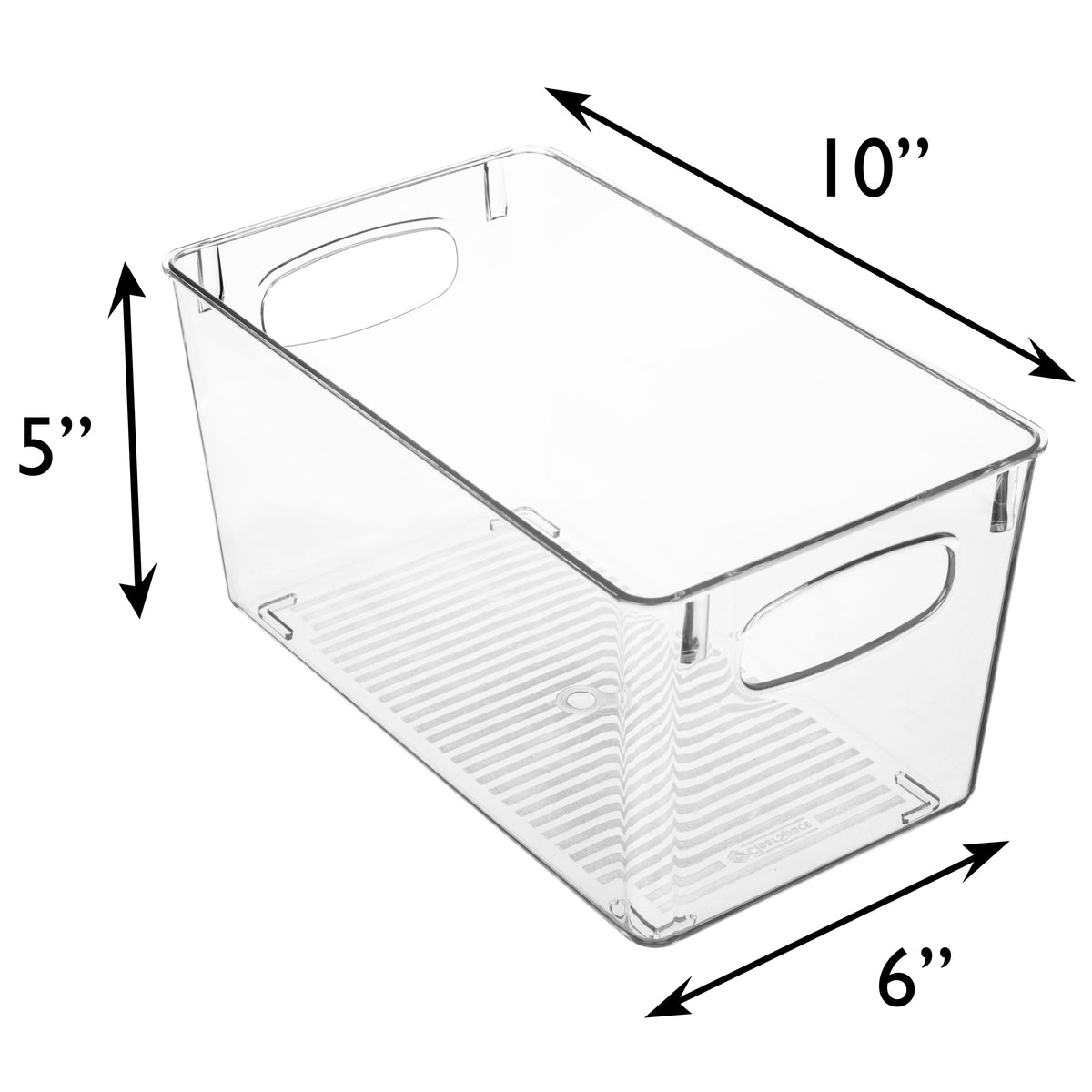 10" x 6" x 5" Clear Plastic Storage Bins