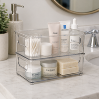 10" x 4" x 3" Clear Plastic Storage Bins