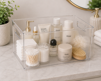11" x 8" x 6" Clear Plastic Storage Bins