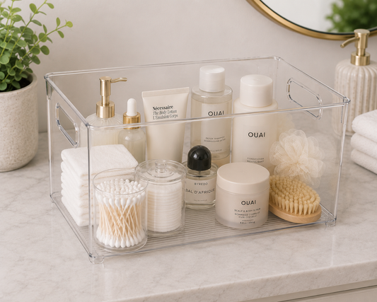 11" x 8" x 6" Clear Plastic Storage Bins