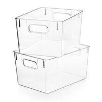 11" x 8" x 6" Clear Plastic Storage Bins