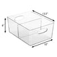 13.5" x 10" x 6" Clear Plastic Storage Bins with Dividers