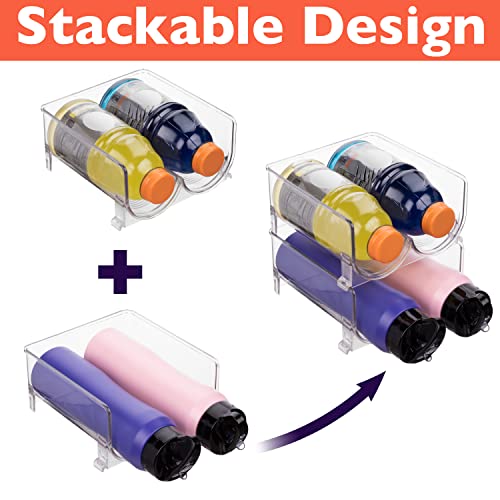 Adjustable Water Bottle Organizer Holder, 2-Tier 2 Pack Stackable