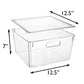12.5" x 9.5" x 7" Clear Plastic Storage Bins with Lids