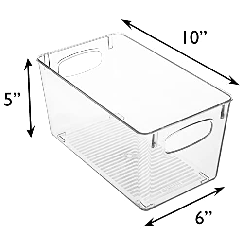 10" x 6" x 5" Clear Plastic Storage Bins