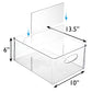 13.5" x 10" x 6" Clear Plastic Storage Bins with Dividers