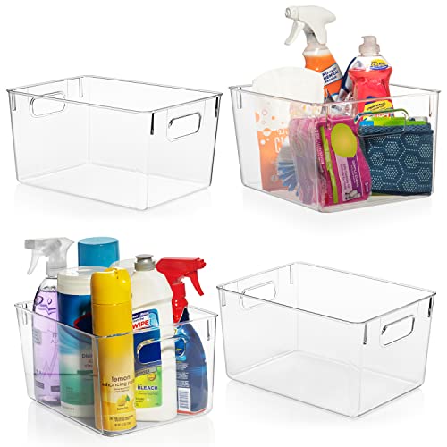 ClearSpace Plastic Storage Bins – Perfect Kitchen Organization or Pantry Storage – Fridge Organizer