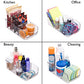 11" x 5.5" x 3.5" Clear Plastic Storage Bins with Dividers