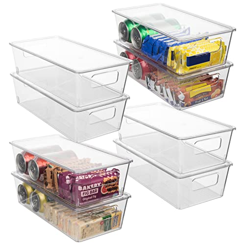  SE Clear Round Plastic Storage Containers with Screw-On Lids  (Set of 12) - 87440BB