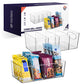 10" x 6" x 3" Clear Plastic Storage Bins with Dividers