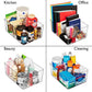 13.5" x 10" x 6" Clear Plastic Storage Bins with Dividers