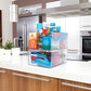 13.5" x 10" x 6" Clear Plastic Storage Bins with Dividers