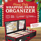 14" x 40" x 6" Wrapping Paper Storage Container for 8 Rolls