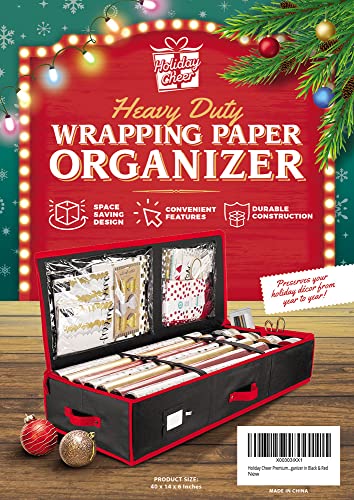 14" x 40" x 6" Wrapping Paper Storage Container for 8 Rolls