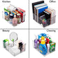 13.5" x 10" x 6" Clear Plastic Storage Bins with Dividers