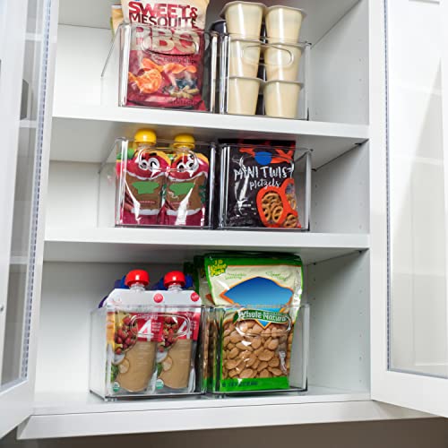 Large Plastic Storage Bins - for Kitchen Organization, Pantry