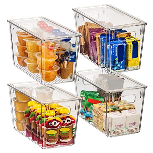 12.5" x 7" x 6" Clear Plastic Storage Bins with Lids