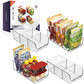 11" x 5.5" x 3.5" Clear Plastic Storage Bins with Dividers