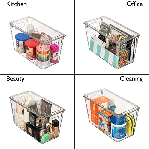 12.5" x 7" x 6" Clear Plastic Storage Bins with Lids