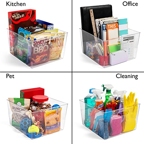 12" x 11" x 8" Clear Plastic Storage Bins
