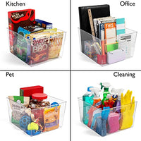 12" x 11" x 8" Clear Plastic Storage Bins