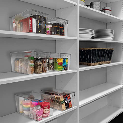 11" x 7.5" x 6" Clear Plastic Storage Bins with Lids