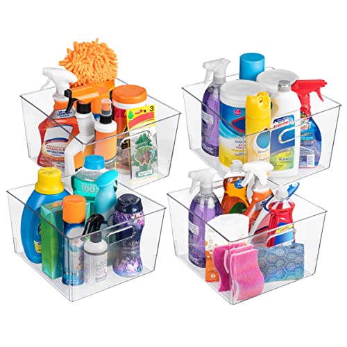 12" x 11" x 8" Clear Plastic Storage Bins