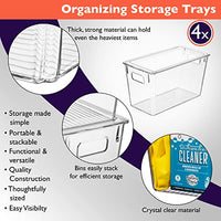 12.5" x 7" x 6" Clear Plastic Storage Bins with Lids