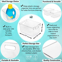 11" x 8" x 6" Clear Plastic Storage Bins