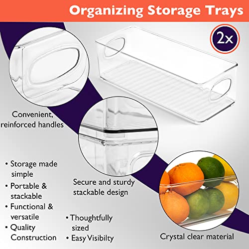 ClearSpace Clear Plastic Storage Bins – XL 6 Pack Perfect Kitchen or Pantry  Organization Fridge Organizer and Storage Bins, Cabinet Organizers