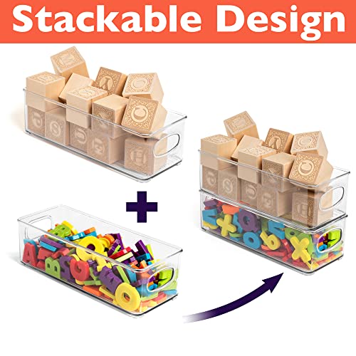 10" x 4" x 3" Clear Plastic Storage Bins