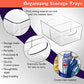 13.5" x 10" x 6" Clear Plastic Storage Bins with Dividers