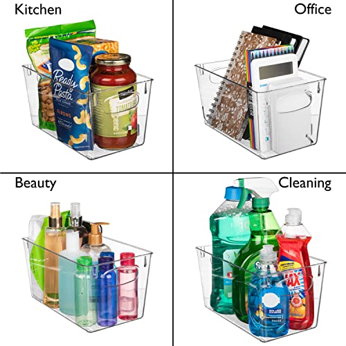 10" x 6" x 5" Clear Plastic Storage Bins