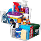 13.5" x 10" x 6" Clear Plastic Storage Bins with Dividers