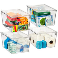 12.5" x 9.5" x 7" Clear Plastic Storage Bins with Lids