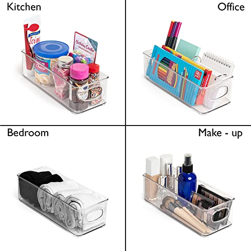 10" x 4" x 3" Clear Plastic Storage Bins